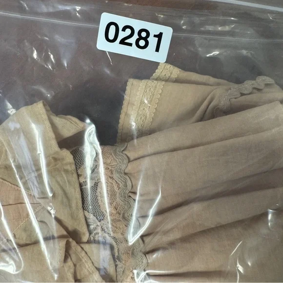 Camelot Italy Peach Lace Tiered Midi Skirt Size S Boho Romantic Cottagecore - Picture 16 of 16